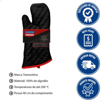 Luva Térmica Tramontina Churrasco produzida em 100% Algodão 26463100