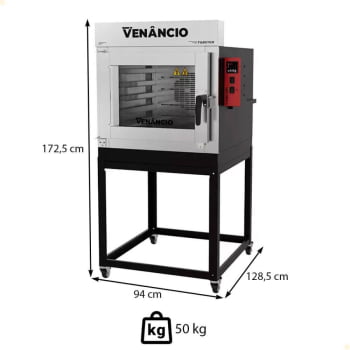 Forno Industrial Turbo Twister Elétrico Venâncio Para 5 Esteiras 220V Monofásico FVT5E