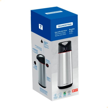 Garrafa Térmica Tramontina Exata em Aço Inox com Ampola de Vidro 1,8 L 61641180