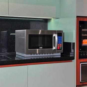 Micro-ondas Industrial Saro Em Aço Inox 34L Digital 220V 1000W MC22