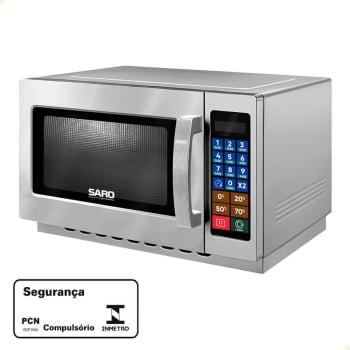 Micro-ondas Industrial Saro Em Aço Inox 34L Digital 220V 1000W MC22