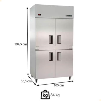 Refrigerador Geladeira Vertical Venâncio Eco Compact 4 Portas 220v 680 Litros MCECV4P 58320