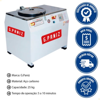 Amassadeira Rápida Industrial 25 Kg Trifásica 380V AR25T GPaniz