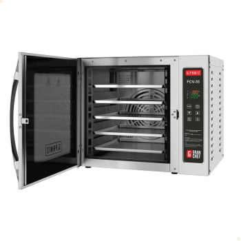 Forno Convector Granchef Gpaniz FCVF 35 Flan Digital Com Vapor Em Inox 220V