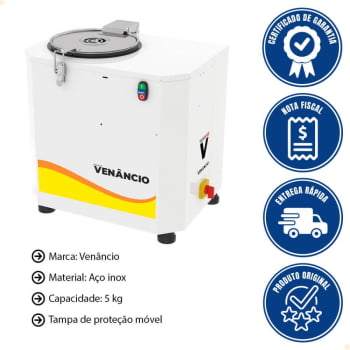 Amassadeira Rápida Venâncio de 5kg 127V Selo Inmetro ARSV7NR127