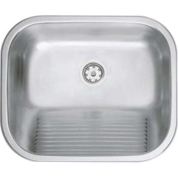 Cuba Tramontina Prime em Aço Inox Acetinado 47x30 cm com Válvula e Tanque Acetinado 50x40 e Sifão 94