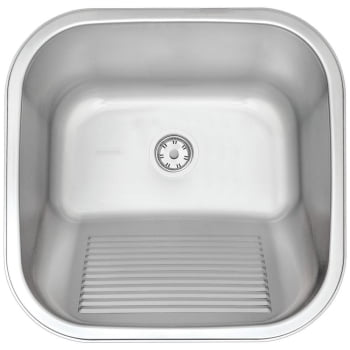 Cuba Tramontina Prime em Aço Inox Acetinado 40X34 cm com Válvula e Tanque Acetinado 40X40 e Sifão 94