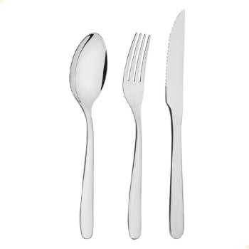 Faqueiro Tramontina Havaí Aço Inox Faca para Churrasco Brilho Detalhes no Cabo 36 Peças 66905130