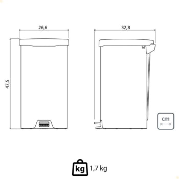 Lixeira Inox com Pedal New Tramontina com Acabamento Polido 20 L 94538720