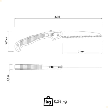 Serrote Poda Profissional Metálico Dobrável 8" / 210mm Tramontina C/Cabo Plástico 78372401