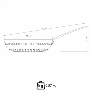 Grelha Wok Furada Tramontina Churrasco em Alumínio Anodizado com Cabo 26 cm 20847026