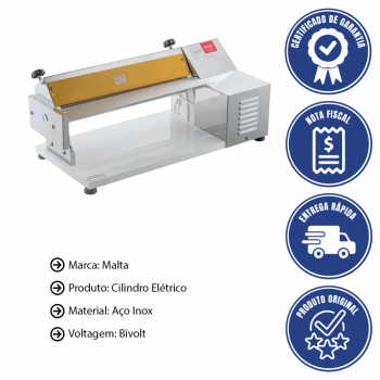 Cilindro Elétrico Malta 40cm Em Aço Inox Bivolt 3101006
