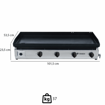 Chapa Bifeteira Venâncio Deguste Luxo Em Inox A Gás Baixa Pressão C100 4,76MM 49805