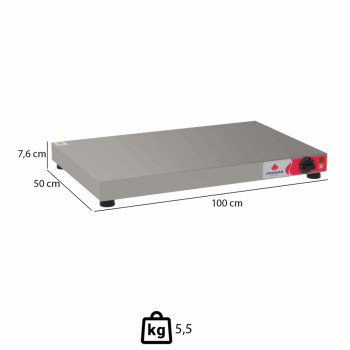Mesa Aquecida Progás PRMAQ-10 Em Aço Inox 100 cm 127V P44582