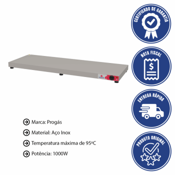 Mesa Aquecida Progás PRMAQ-13 Em Aço Inox 130 cm 127V P44584