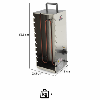 Assador Elétrico Progás PR-199 E Em Aço Inox 10 Espetinhos 220V P32341