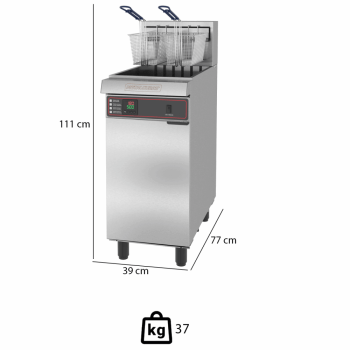Fritador Industrial Elétrico Metalcubas FAO 2C PRM Água E Óleo 220V Trifásico 30L MTC0051