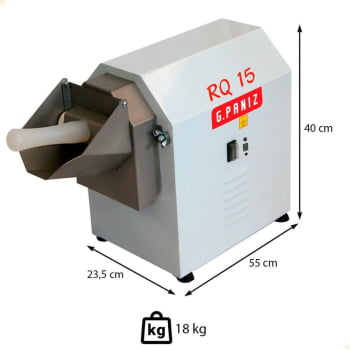 Ralador E Desfiador De Queijo RQ-15 G.Paniz Epóxi 3 Discos 30 Kg/h Bivolt