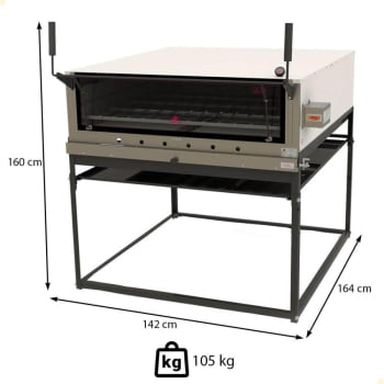 Forno Refratário Industrial Progás AT G2 PRP-1500 Inox Kit Gás Baixa Pressão P45138