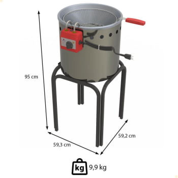 Fritador Água e Óleo Elétrico Progás PR-90 E 19 L Com 2 Cestos Simples 220V P5034