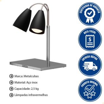 Conservador De Fritura Elétrico Metalcubas CFA 2LP 220V