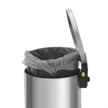 Lixeira Inox Tramontina Com pedal Loop 5L Fechamento Softclose 94547/005