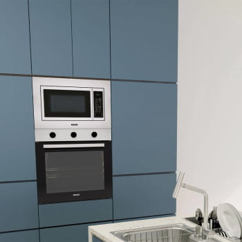 Micro-ondas de Embutir Tramontina Inox 60 25L Aço Inox Acetinado 8 Funções 220v 94880010