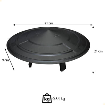 Chapeu Chines Para Chamine 110Mm Preto 7930