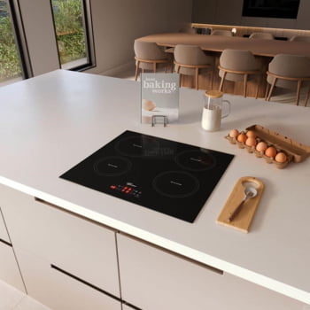 Cooktop De Indução Fischer 4 Bocas Vitrocerâmica Com Touch Screen 220V 89825