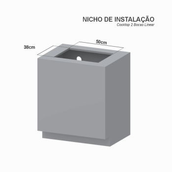 Cooktop Venax Linear Arena 2 Bocas Preto de Embutir a Gás Em Vidro Temperado Bivolt P26180