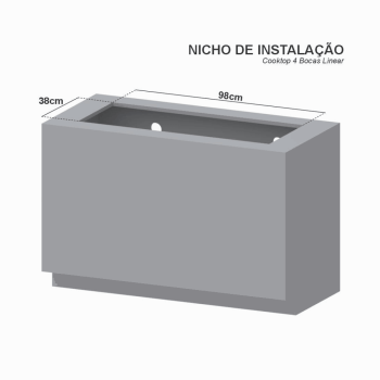Cooktop Venax Linear Arena 4 Bocas Preto De Embutir A Gás Em Vidro Temperado Bivolt P24629