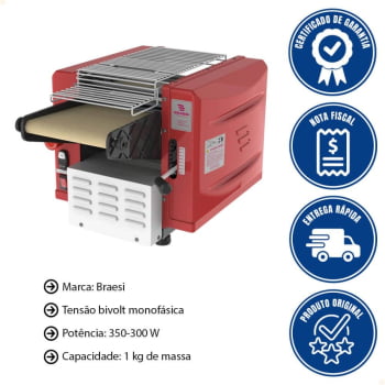 Modeladora De Pães Braesi MBMJ-22/1 Style G2 Bivolt Monofásica 1 Kg B12588