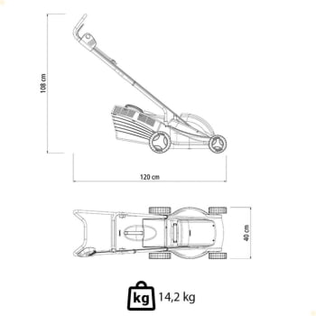 Cortador de Grama Elétrico Tramontina CE35P Com Diâmetro de Corte de 35 Cm Coletor Rígido 220V