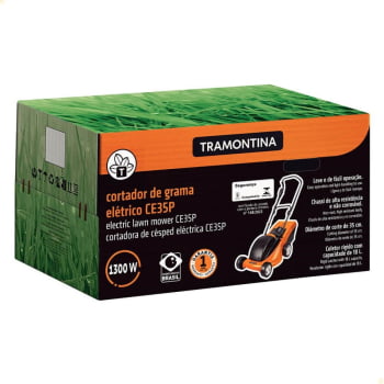 Cortador de Grama Elétrico Tramontina CE35P Com Diâmetro de Corte de 35 Cm Coletor Rígido 220V