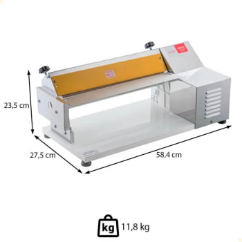 Cilindro Laminador Massas Elétrico Malta 40cm Em Aço Inox Bivolt 3107020