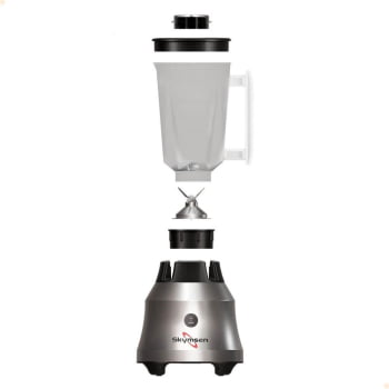 Liquidificador De Alta Rotação Skymsen LT1.5 Em Inox Com Copo Plástico 1,5 Litros 220V