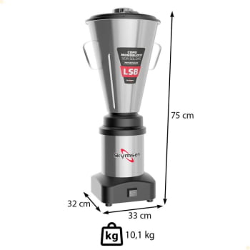 Liquidificador Comercial Skymsen LS8 Em Inox Copo Monobloco 8 Litros Bivolt