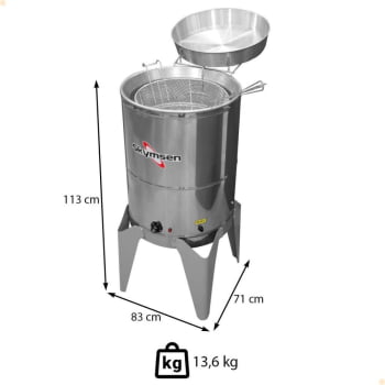 Fritadeira Elétrica Água e Óleo Skymsen FC 24 Litros Em Inox 220V