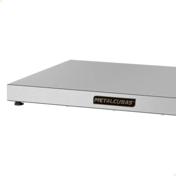 Mesa Quente Pista Aquecida Aço Inox Metalcubas Temperatura Regulável 70x45cm PAM 700 220V