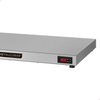 Mesa Quente Pista Aquecida Aço Inox Metalcubas Temperatura Regulável 70x45cm PAM 700 220V
