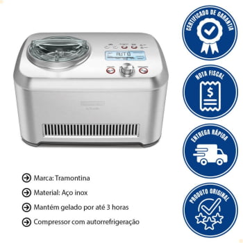 Sorveteira Tramontina by Breville Express em Aço Inox 12 Funções 220 V 69170012