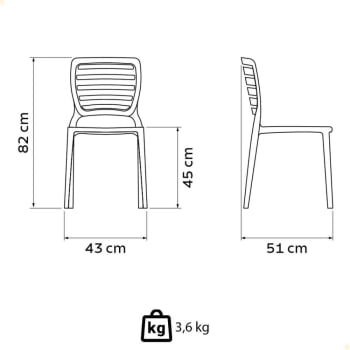 Cadeira Tramontina Sofia em Polipropileno e Fibra de Vidro Preto 92237009