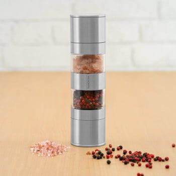 Moedor Tramontina de Sal e Pimenta Realce Duplo em Aço Inox 61655000