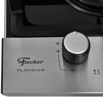 Cooktop A Gás Fischer Platinium Gll 4 Bocas Com Trempe De Ferro Fundido Mesa Vidro Bivolt 3380092121