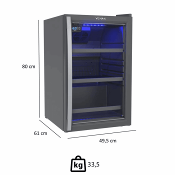 Cervejeira Venax Blue Light 100L Grafite 220V 29153