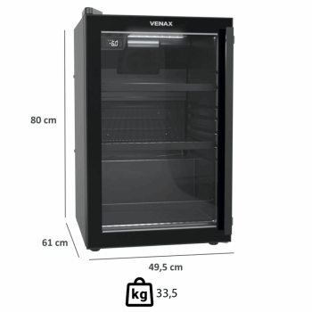 Cervejeira Venax Top Light 100 Litros Preto Fosco Porta Invertida 127V 26433