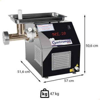 Extrusora de Massa Gastromaq ME 20 Inox 220V Monofásica 20 Kg