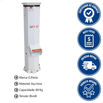 Moinho de Farinha de Pão G.Paniz MFP-80 em Epóxi 80 Kg Bivolt Monofásico 