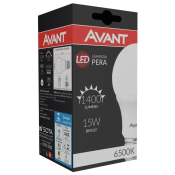 Kit 10 Lâmpadas Pera LED (A60) 15w HE1350 Avant Base E27 Bivolt BR6500K - CÓD 276151370