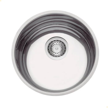 Cuba Redonda Tramontina Luna 30 BL Prime em Aço Inox Alto Brilho 30 cm com Válvula 94010202